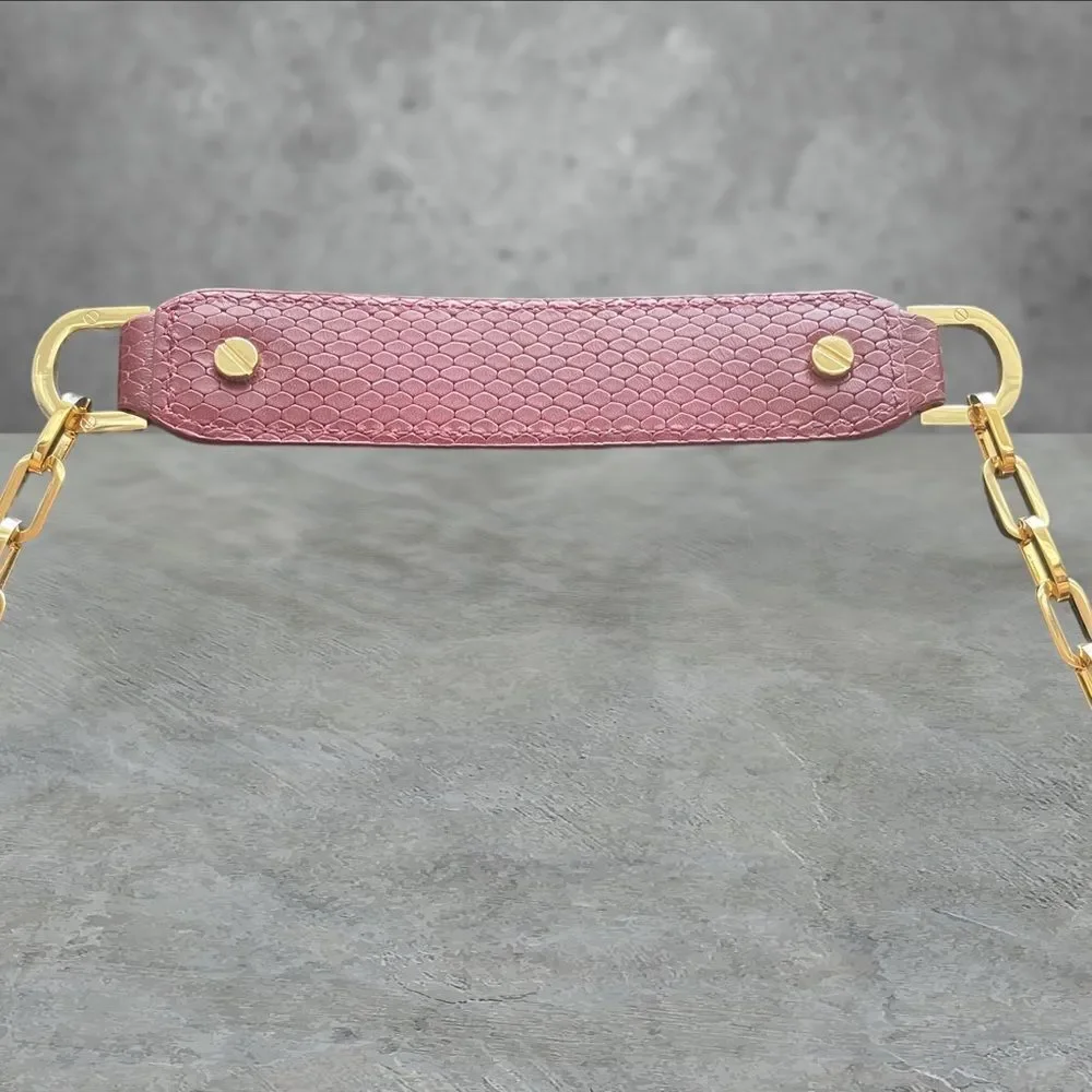 Tory Burch Burgundy Shoulder Bag with Gold Accents - Picture 15 of 16